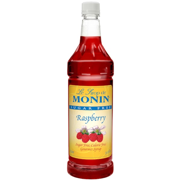 Monin Monin Sugar-Free Raspberry Syrup 1 Liter Bottle, PK4 M-FS040F - main